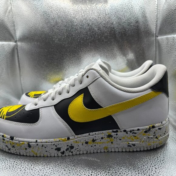 Size‎ 14 Nike Air Force 1 White Black Mens Low Top Athletic Sneakers 315122-111 main image 4